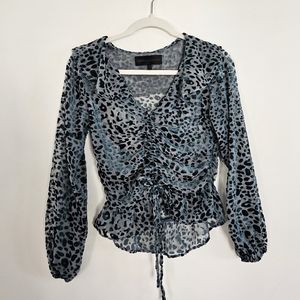 Kendall & Kylie Leopard Sheer Top